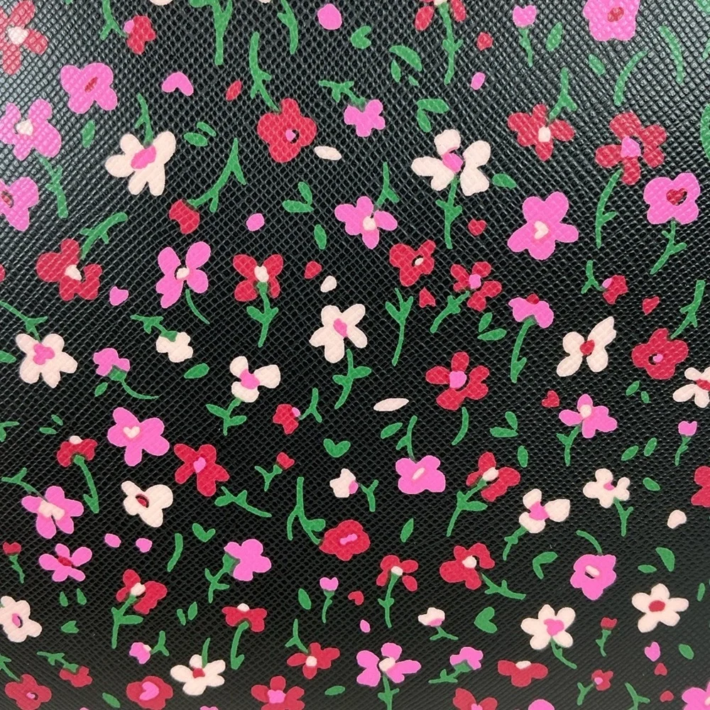Kate Spade Schuyler Saffiano Floral Black Pink Tote Shoulder‎ Large Bag